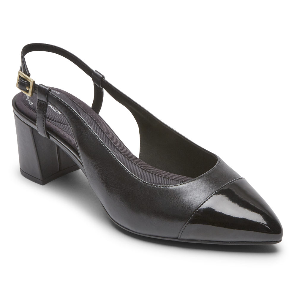 Rockport Slingback For Womens Black - Total Motion Salima Posted - PA5140897